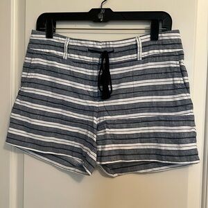 Loft Shorts. Cute chambray and white striped. Size 4. Lightly worn.